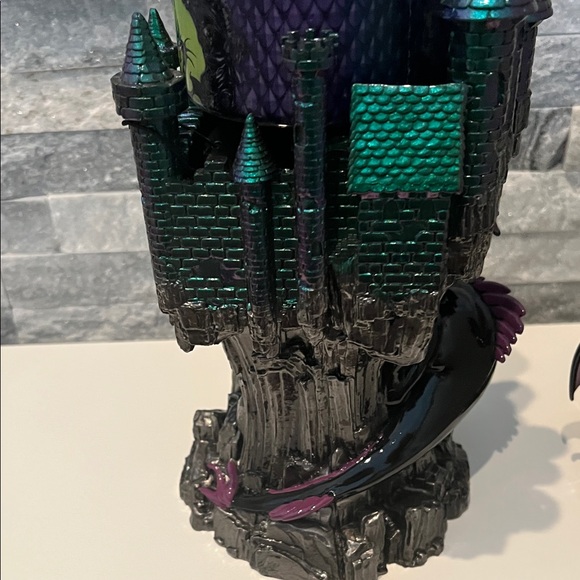 Disney Villains Maleficent Candle with Green and Black Castle Design - Picture 6 of 7